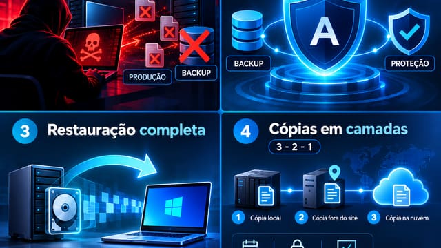 Alerta de ameaça detectada na tela de um computador