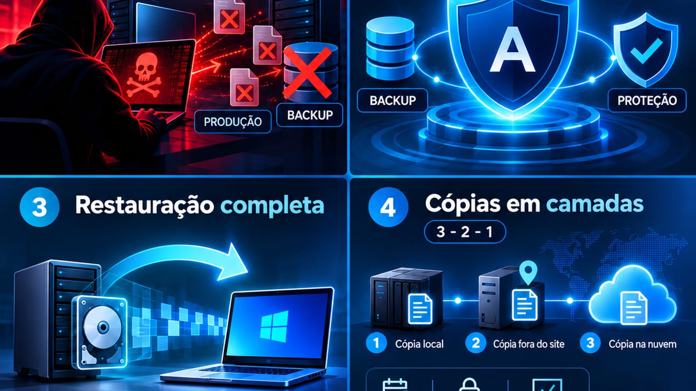 Alerta de ameaça detectada na tela de um computador