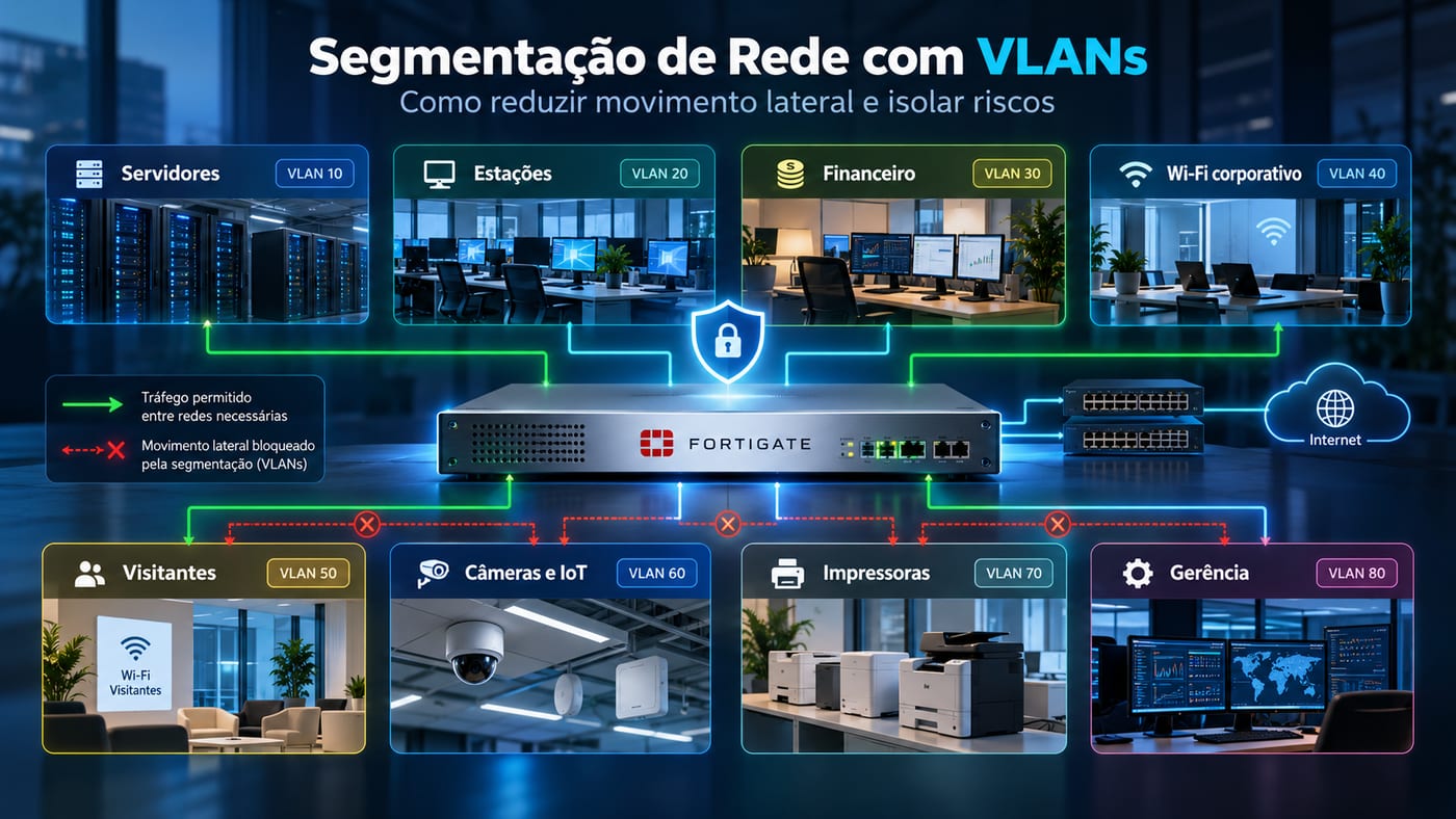 Painel de conexões com cabos separados por cores
